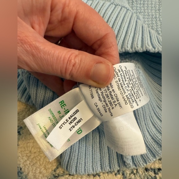 J.Crew Swingy Cable-knit Mockneck Sweater Light Blue Size Medium - Picture 14 of 15